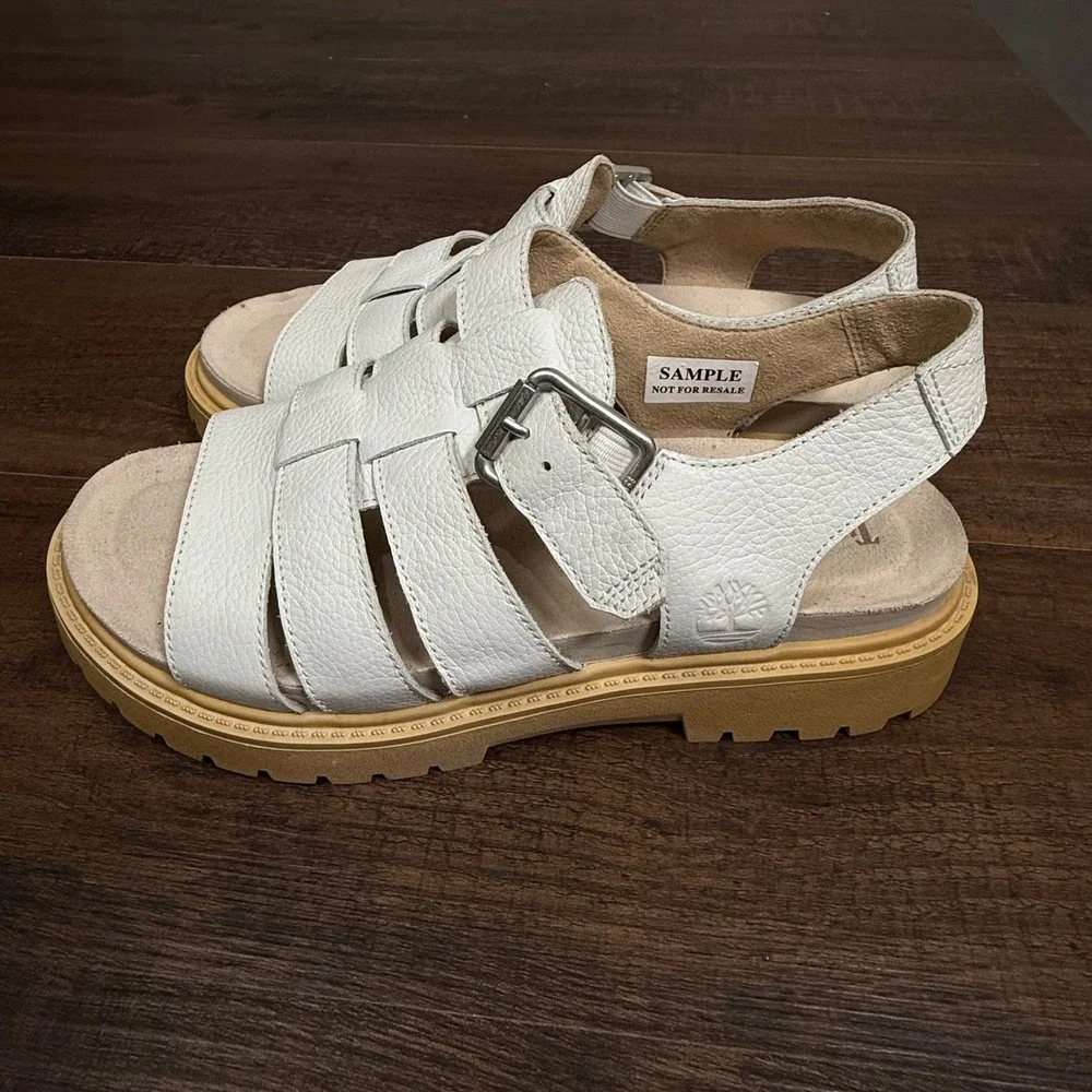 Timberland London Vibe White Fisherman Gladiator Lug Platform Sandals 7 - Picture 4 of 9